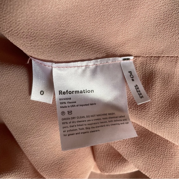 NWT Reformation Emersyn Floral Pink Midi Slip Dress Size 0 - Picture 8 of 8